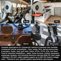 Voltmètre numérique en aluminium personnalisé Prise de courant encastrée à charge rapide 12V 24V Prise de chargeur à port USB pour véhicule bateau