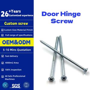 <span class=keywords><strong>Viti</strong></span> <span class=keywords><strong>per</strong></span> Cerniere in Acciaio Personalizzate 9 X 3 Pollici, Finitura Nichel Argento, <span class=keywords><strong>Viti</strong></span> <span class=keywords><strong>per</strong></span> <span class=keywords><strong>Legno</strong></span> e Truciolato con Testa Phillips, 24 Pezzi/Sacchetto, Confezione OEM - Product Image 1