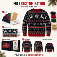 Tricotage personnalisé ODM pour femmes, motif homme en pain d'épices de Noël, manches longues, vêtements de fête assortis