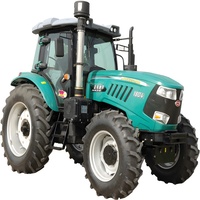 Tractor Verde de 180HP de Alta Potencia con Quitanieves de Ruedas, Máquina Agrícola para Labranza con Discos y Arado