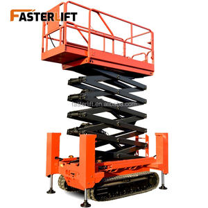 Plataforma Elevadora Móvil Eléctrica sobre Orugas de 8m, 10m, 12m, 14m, con Capacidad de Carga de 130kg, Elevador de Tijera de Acero Aleado - Product Image 3