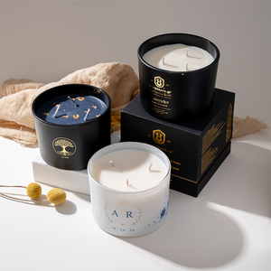 Bougie parfumée artisanale AIKUN en cire de soja de luxe, sans fumée, dans un verre, style moderne, pour la Saint-Valentin - Product Image 1