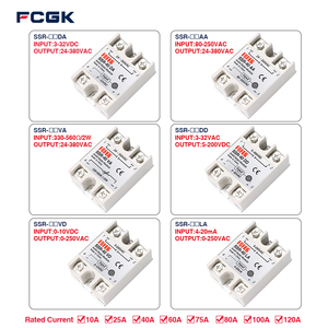 SSR-10AA FCGK 25AA 40AA 50AA 60AA 75AA 80AA 90AA 100AA 120AA Однофазное твердотельное реле, регулятор переменного тока Din-рейка - Product Image 5