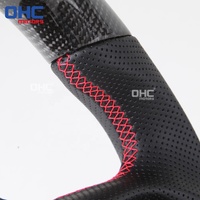 Volant de direction en fibre de carbone véritable à fond plat, vente en gros d'usine, pour Dodge Charger Challenger 2015 2016 2017 2018 2019 2020 OHC