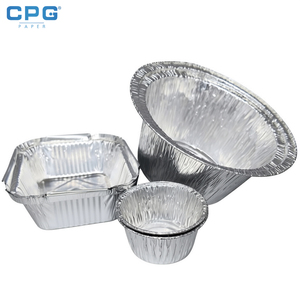 Barquette en aluminium jetable rectangulaire format pain, avec rebord roulé, pour boulangerie et plats à emporter - Product Image 1