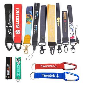 Lanières de poignet personnalisées en polyester pour sublimation en gros, courtes, avec impression de logo et design - Product Image 1