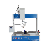 Machine à souder automatique pour cartes de circuits imprimés de produits électroniques avec double plateforme et axe rotatif R, double tête de soudage pour téléphones portables