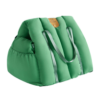 Lit de transport portable pour chat 2 en 1, nid de voyage pour chat, siège auto pour animaux de compagnie coupe-vent et chaud avec sac à main pour chats et petits chiens