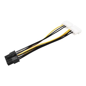 Adaptateur double Molex vers PCIe 8 broches, câble convertisseur GPU haute puissance pour cartes graphiques de bureau - Product Image 6
