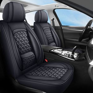 Siège de voiture toutes saisons exclusif transfrontalier, nouveau, avec couverture intégrale, motif diamant, en cuir synthétique PVC, avec support lombaire - Product Image 1