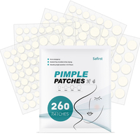 Patchs Hydrocolloïdes Blancs pour Boutons, Adhésifs Décoratifs pour l'Acné, Lot de 260 Pièces, Imperméables, Soin de la Peau, Amusants