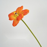 Bunga Tulip PVC Realistis Buatan, Tangkai Tunggal, Gaya Retro Pastoral Jepang untuk Dekorasi Pernikahan, Hotel, dan Luar Ruangan
