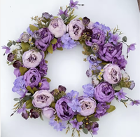 Weißer künstlicher Rosenkranz, Girlande, Kerzenhalter, Dekoration, Tischdekoration, Blume für Kerzenständer, Hochzeitstischdekoration