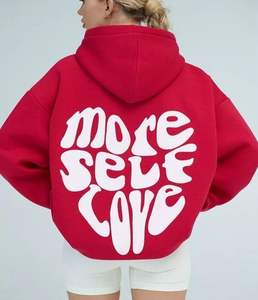 Sudadera con Capucha Extra Grande para Mujer, Otoño/Invierno, Logotipo Personalizado, Informal, Manga Larga, Felpa, Transpirable - Product Image 1