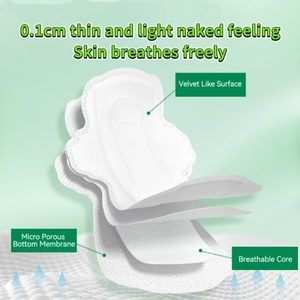 Serviettes hygiéniques jetables non tissées, ultra-absorbantes, anti-fuites, respirantes, pour usage quotidien, serviettes hygiéniques Ephedra - Product Image 2