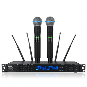 Demao UHF Chuyên Nghiệp 2 Kênh Không Dây Microphone Ban Đầu Heavy Duty 200 <span class=keywords><strong>Meter</strong></span> Từ Xa Receiver, Thích Hợp Cho Buổi Hòa Nhạc Giai Đoạn - Product Image 1