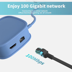 USB C <span class=keywords><strong>HUB</strong></span> 10 trong 1 loại C <span class=keywords><strong>HUB</strong></span> Màu Xanh Loại-C để PD 100W USB3.0 USB2.0 * 3 HD-MI SD TF RJ45 100m USB-C2.0 - Product Image 5