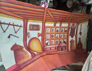 Cestas de mimbre etíope personalizadas de gran tamaño 3,5*4M telón de fondo eritreo etíope Habesha telón de fondo - Product Image 2