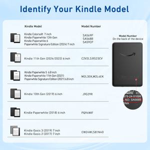 Étui <span class=keywords><strong>Kindle</strong></span> avec double dragonne personnalisé <span class=keywords><strong>pour</strong></span> <span class=keywords><strong>Kindle</strong></span> Paperwhite 11e et 12e génération 2024, coque arrière détachable à aimant puissant, style <span class=keywords><strong>livre</strong></span> - Product Image 6