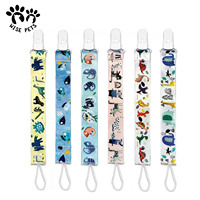 Attache-sucette pour bébé imprimée par sublimation, chaîne de sucette, attache-tétine, cordon pour tétines, attache-sucette pour enfants, support de sucette
