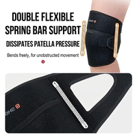 Genouillère de protection professionnelle réglable en néoprène avec coussinet de gel rotulien et fermeture auto-agrippante pour hommes et femmes, soutien sportif latéral
