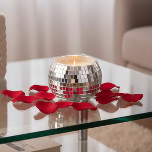 Bougie en cire de soja pour aromathérapie, en pot <span class=keywords><strong>à</strong></span> motif mosaïque boule disco, avec <span class=keywords><strong>mèche</strong></span> HTP sans plomb, longue durée 30H, certifiée MSDS, faite <span class=keywords><strong>à</strong></span> la main, pour la maison et les fêtes - Product Image 3