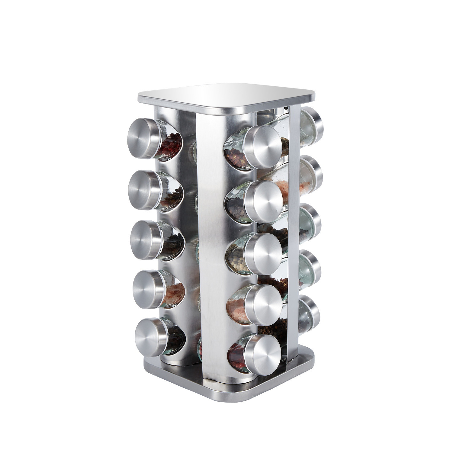 Round 20 head seasoning rack