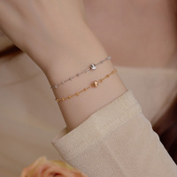 Bracelet ajustable en argent sterling 925 pour femme, avec perles œil-de-chat et finition tréfilée, chaîne satellite, modèle très prisé