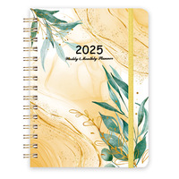 Carnet à spirale personnalisé avec couverture rigide, agenda à spirale, carnet de notes avec logo personnalisé, option de couleur, option cadeau, estampage à chaud doré