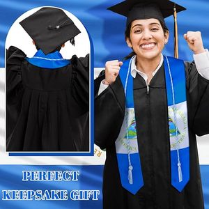 Estola de Graduación con Banderas de Países Mixtos + Cordones de Honor Estilo Bandera, Regalo de Graduación - Product Image 5