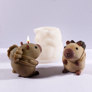 Moule en silicone pour bougies en forme d'animaux, 3 styles créatifs, moule en silicone Capybara pour bougies, décoration d'intérieur, moule pour bougies parfumées - Product Image 6