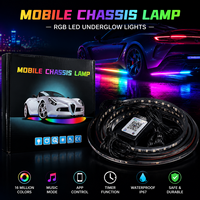 Lumières LED 12V pour voiture, bande lumineuse flexible pour châssis, éclairage de marche, éclairage décoratif sous le châssis, système d'éclairage sous le carrosserie