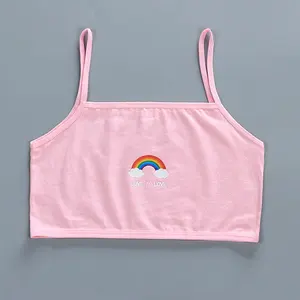 Ropa interior de verano para niños Sujetador cómodo para el cuidado del pecho para niñas, ropa interior elegante para adolescentes y chaleco de entrenamiento de verano fresco