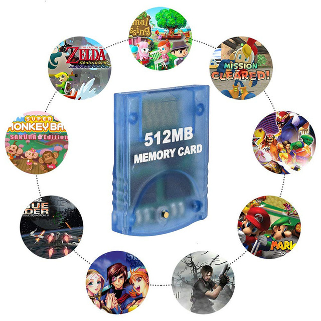 For Nintendo WII/Nintendo Game Cube Game Memory Card for WII & NGC Memory Cards 4/8/16/32/64/128/256/512/1024MB