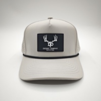 Casquette de golf et de baseball personnalisée à 5 panneaux avec logo brodé en patch de caoutchouc, imperméable, perforations découpées au laser, réglable, motif Argyle, Léopard, à pois