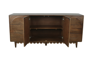 Premium Solid Mango Wood <b>Sideboard</b> Cabinet with Extra Large <b>Storage</b> Capacity Modern Wooden Buffet Furniture - Product Image 2