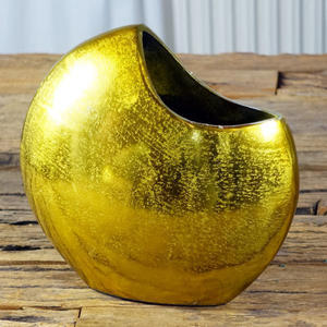 Vases de jardinières en aluminium pour décoration de table Vases à fleurs en aluminium plaqué or pour la maison et les hôtels - Product Image 3