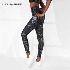 Bán Buôn Đầy Màu Sắc Sét Thiết Kế In Ấn Tummy Kiểm Soát Yoga Quần Tập Thể Dục Đặc Biệt Cao Eo Yoga Quần Với Pockett - Product Image 5