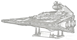 75252 Empire Destroyer 1:8 Blocs de construction en plastique à assembler 4787 pièces Super grand vaisseau spatial ultime <span class=keywords><strong>Cadeau</strong></span> de Noël et d'anniversaire - Product Image 5