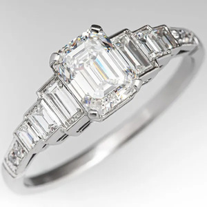Anello quadrato con zirconi per anniversario, elegante gioiello da donna, accessorio regalo, anello classico - Product Image 1