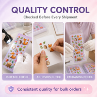 Autocollants 3D gonflés d'animaux coréens pour scrapbooking, bricolage, journal, papeterie, fournitures scolaires