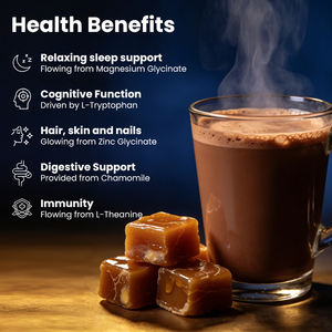 <span class=keywords><strong>Poudre</strong></span> de sommeil au <span class=keywords><strong>chocolat</strong></span> caramel, <span class=keywords><strong>sans</strong></span> mélatonine, avec magnésium glycinate et L-théanine, favorisant la relaxation (OEM) - Product Image 5