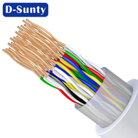 Cable de Comunicación de Fibra Óptica de Cobre Desnudo 24AWG 0.5mm, 10-100 Pares HYA/HYV, Sin Blindaje/Con Blindaje, Cable LAN para Interiores y Exteriores