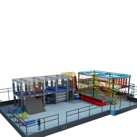 Interior ejercicio divertido para fitness obstáculo por supuesto equipo Ninja Guerrero para Parque de trampolín