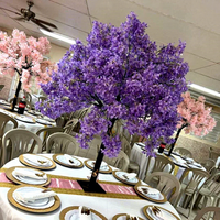 EG-VH016 Centre de table artificiel personnalisé pour mariage et baby shower, arbre de fleurs violettes, rose et lilas