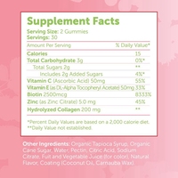 Complément de beauté en gommes de collagène, biotine et kératine OEM d'usine avec biotine et vitamines