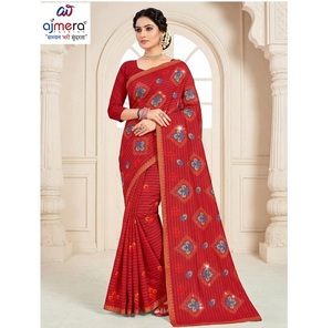 Ajmera Printed Cotton <b>Saree</b> Soft Comfortable Traditional Ethnic for Women Casual Office Party Wear Quick Dry All Seasons - Product Image 1