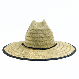 Mùa Hè Tự Nhiên Mũ Rơm Hỗ Trợ Tùy Chỉnh Vá Logo In Dưới Chất Lượng Cao Nhân viên Cứu Hộ Mũ Bền Mũ Rơm Cho Bãi Biển Cho Trang Trại - Product Image 2