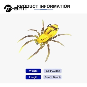 5cm 6.5g Bionics Soft Spider Design <span class=keywords><strong>Leurre</strong></span> <span class=keywords><strong>araignée</strong></span> pour <span class=keywords><strong>leurre</strong></span> de pêche Perle intégrée avec crochet - Product Image 3