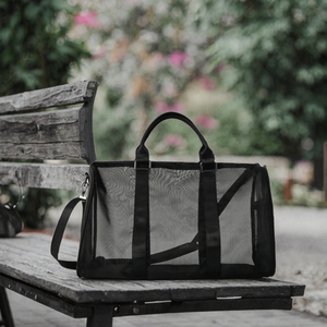 Bolsa Deportiva de Malla Negra, Gran Capacidad, con Separación para Ropa Seca y Mojada, para Viajes y Yoga - Product Image 3